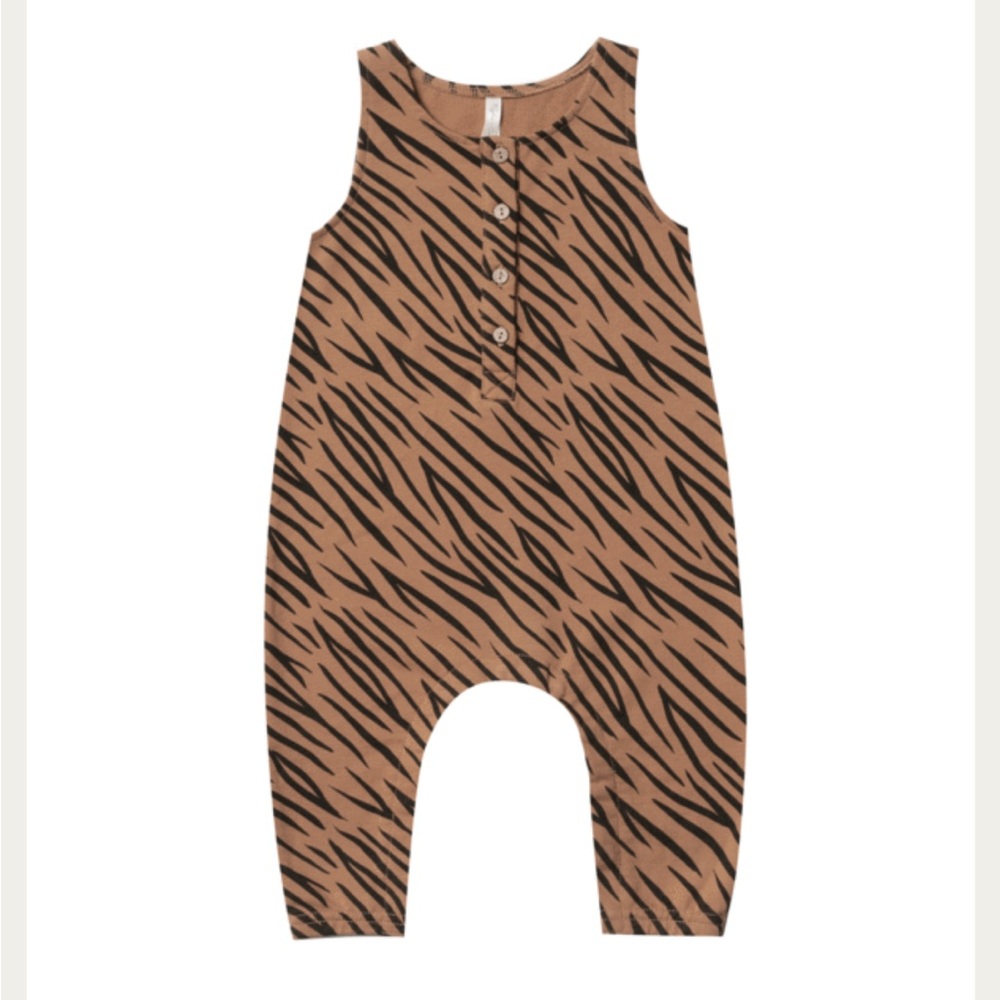 Rylee + Cru Jumpsuit in Tiger 3-6m
